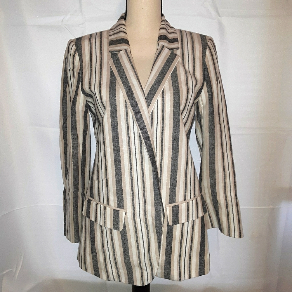 ATF Striped Linen Blazer. - Picture 1 of 9